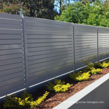 Aluminum Horizontal Slat Fence Panels for garden yard balcony modern metal fence home design